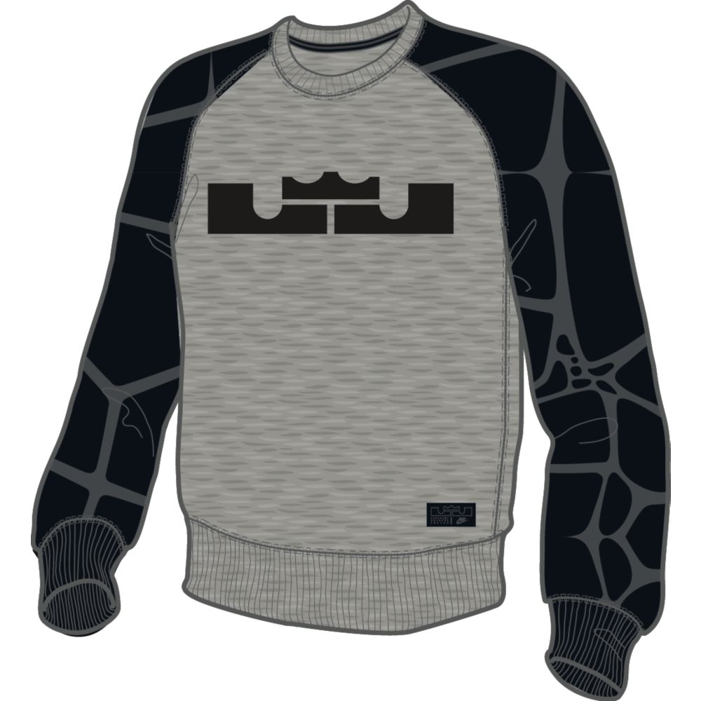 Купить Толстовка Nike Lebron AW77 BB crew gris | 646656-063 в Москве или заказать доставку на Slamdunk.su