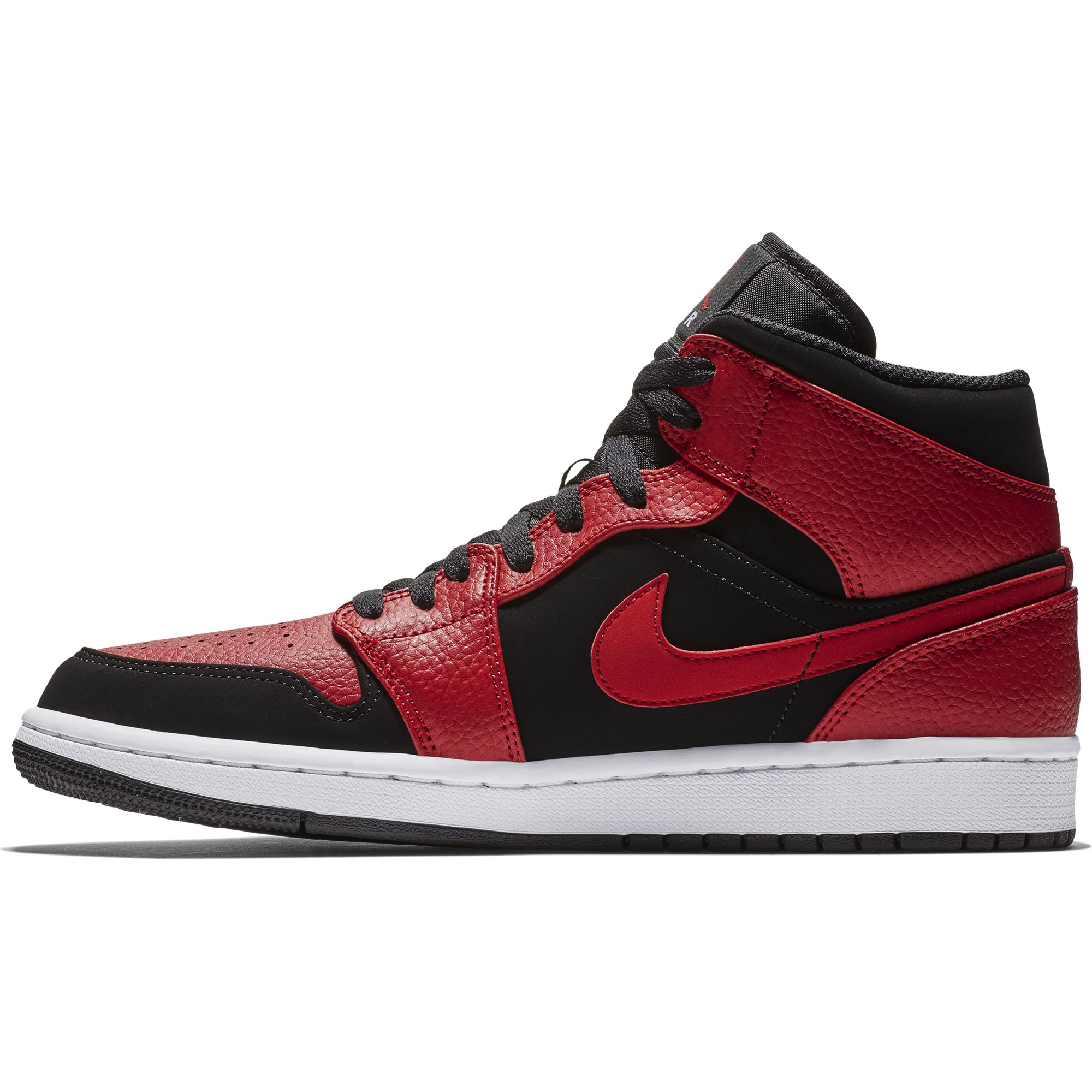 jordan 1 mid black red silver