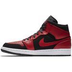 Кроссовки Jordan 1 Mid "Black Red" | 554724-054