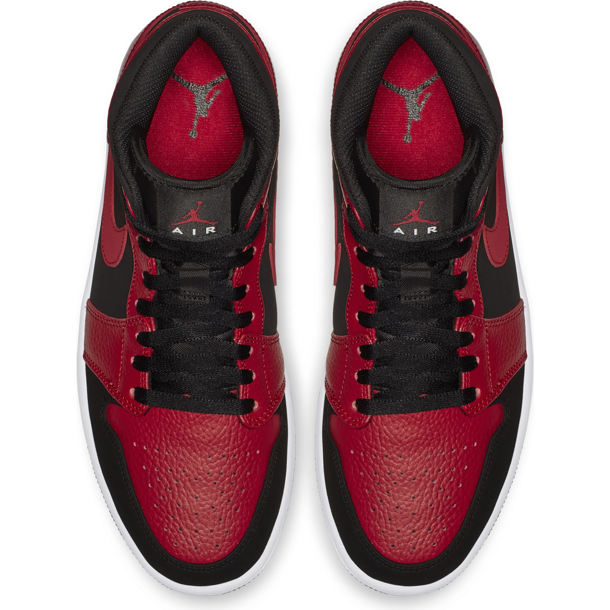 Купить Кроссовки Jordan 1 Mid "Black Red" | 554724-054 в Москве или заказать доставку на Slamdunk.su