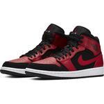 Кроссовки Jordan 1 Mid "Black Red" | 554724-054