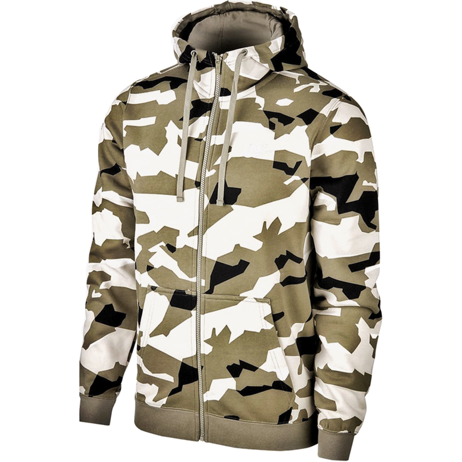 nike men's sportswear club fleece camo zip hoodie