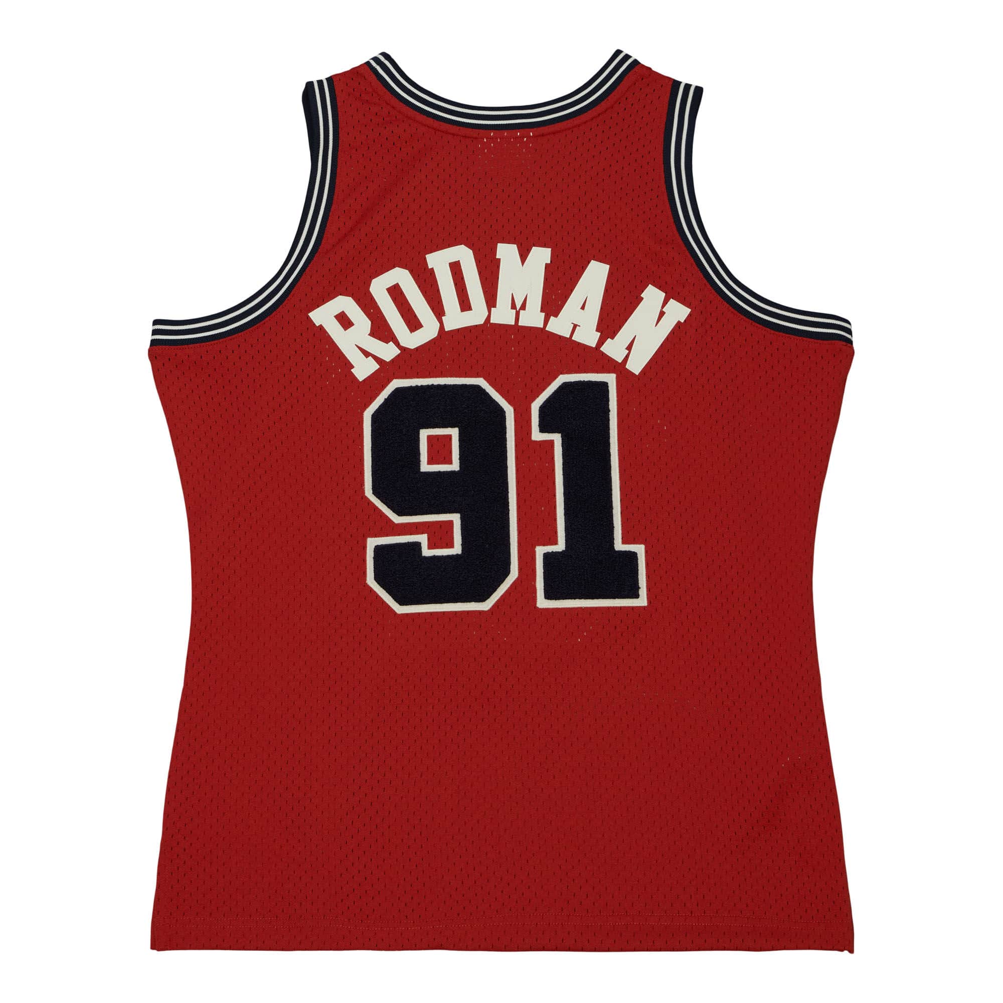 Купить Джерси Mitchell & Ness Off Court Chenille Swingman Dennis Rodman Chicago Bulls 1997-98 | TFSM5882-CBU97DRDRED в Москве или заказать доставку на Slamdunk.su