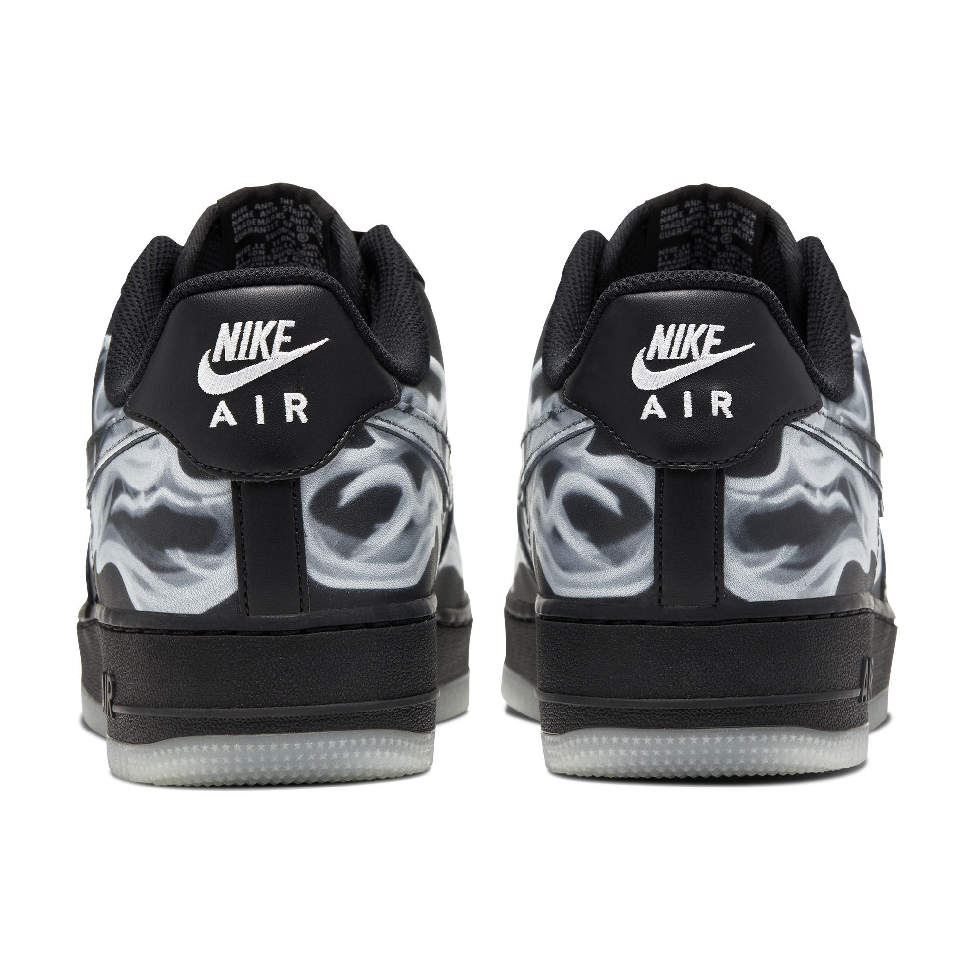 nike air force 1 07 skeleton black